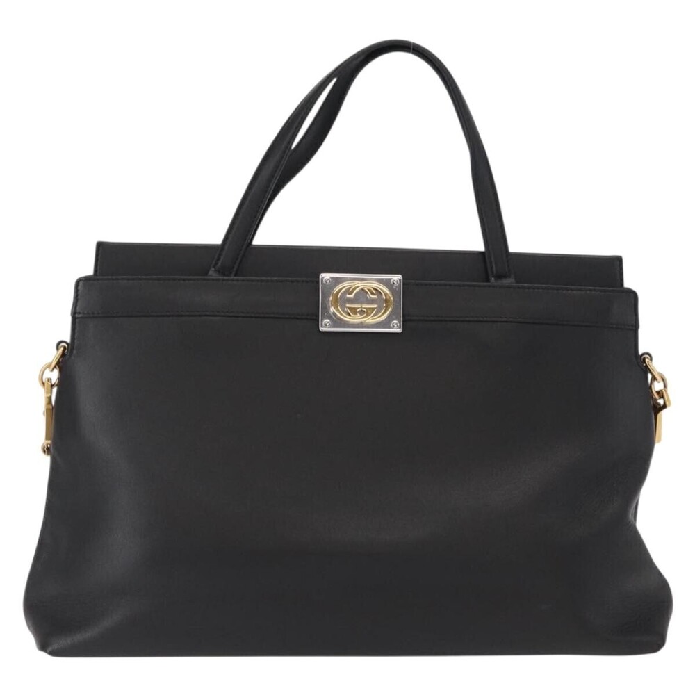 Gucci Linea Matisse Interlocking G Top Handle Tote Leather Medium